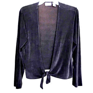 Chico's Travelers Cardigan Black   Size 1 (8-10)